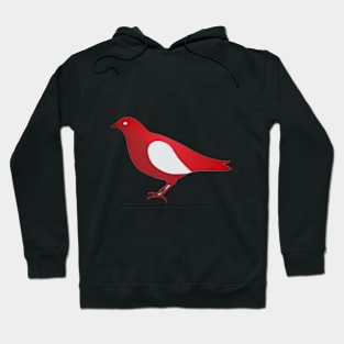 Elegant Red Bird Silhouette Design No. 954 Hoodie